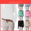 T-shirt in Cotone da Donna con Girocollo Manica Lunga Vestibilità Casual Morbido Comfort