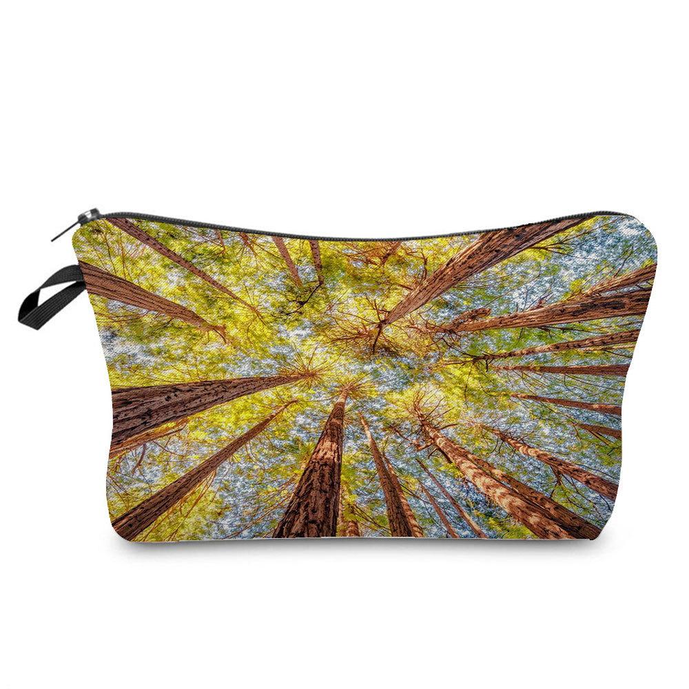 Damen Blumenmuster Kosmetiktasche Toilettenartikel Organizer Reiseaufbewahrungskoffer 6757