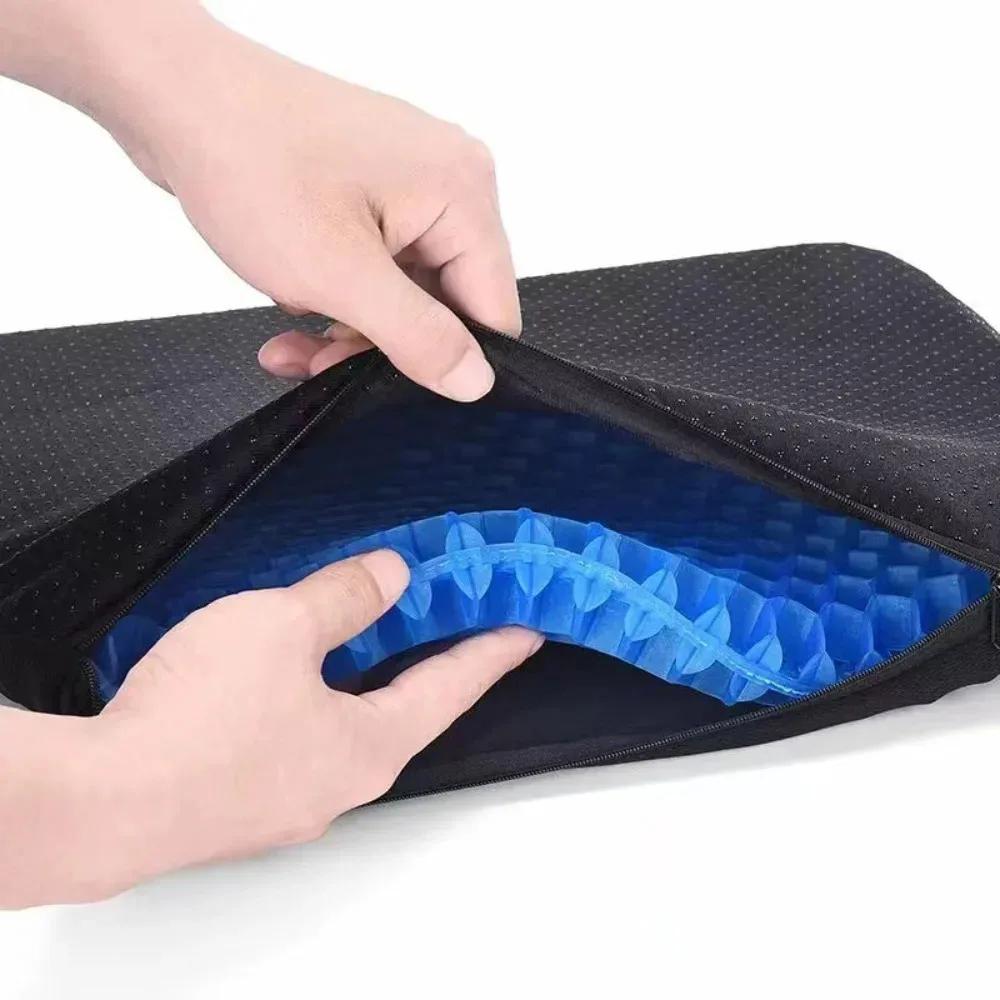 3D Honeycomb Car Seat Cushion Breathable Cool Gel Cooling Pad Universal Auto Honeycomb Butt Mat for Car Home Office Chair Pad