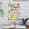 2D Flach, Dekorative Schilder & Plaketten Vintage Künstler Metall Aluminium Wandkunst Schilder - "Kunst ist nicht immer über schöne Dinge" Inspirierende Zitate