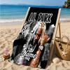 Custom Name Hip Hop Heart In Space Adventure Microfiber Beach Towel, Lightweight for Summer Travel, Swimming Pool Fan Gift
