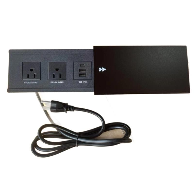 

Встраиваемые настольные удлинители с 2 розетками и 2 USB-портами с защитой от перенапряжения для офиса и дома 1