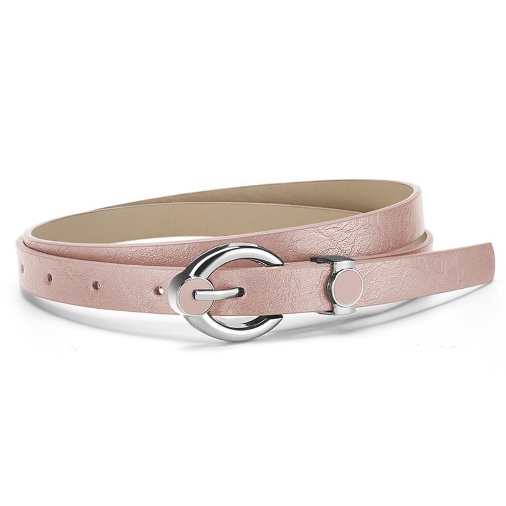 Harajuku Thin Waist Belt Alloy Pin Buckle Punk Waistband Fashion PU Leather Belt  For Women