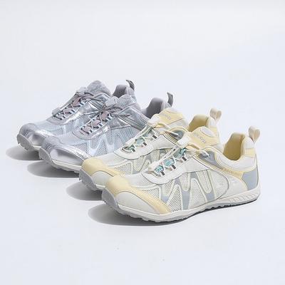 Leather Version~ Single Mesh Hollow Breathable Forrest Gump Shoes Women's 2025 Summer New Soft-soled Lightweight Non-slip Sports and Leisure Shoes