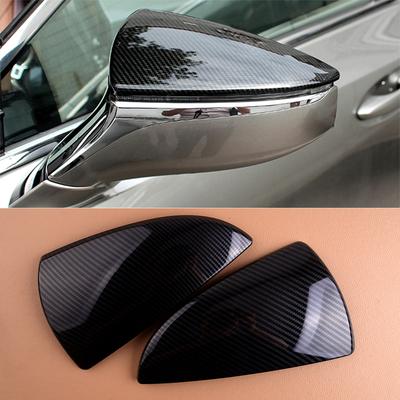 Carbon Fiber Texture 2pcs Rearview Wing Mirror Cover Trim Fit For Lexus UX 200 250H ES 350 300H LC LS 500H 500 RC 350 300 RS F