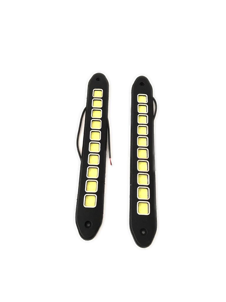 10 LEDs Luces Diurnas para Coche Estilo de Coche COB Lámpara Diurna para Coche Luz de Conducción Súper 12V Flexible Blanco Impermeable