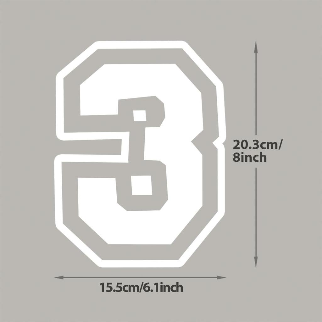 White Numbers 0-9 Iron On Patch Easy To Print For Jersey T-Shirt Parches Ropa Hoodies Diy Stickers Heat Transfer Washable