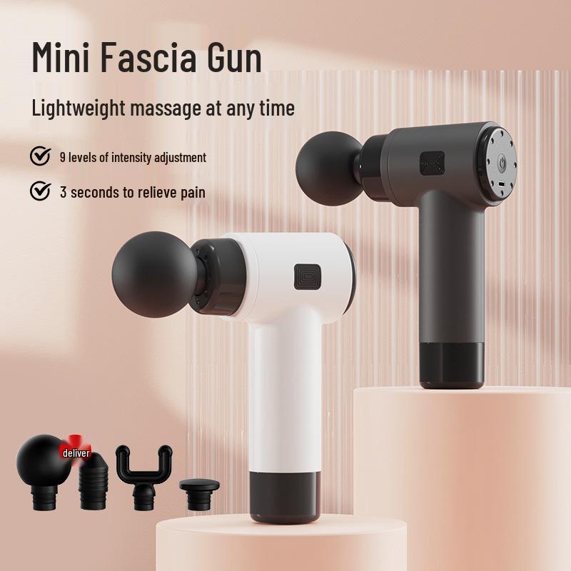 Mini Fascial Massage Gun: Silent, Multifunctional Muscle Relaxer with Modified Head for Professional-Grade Neck and Fitness Therapy