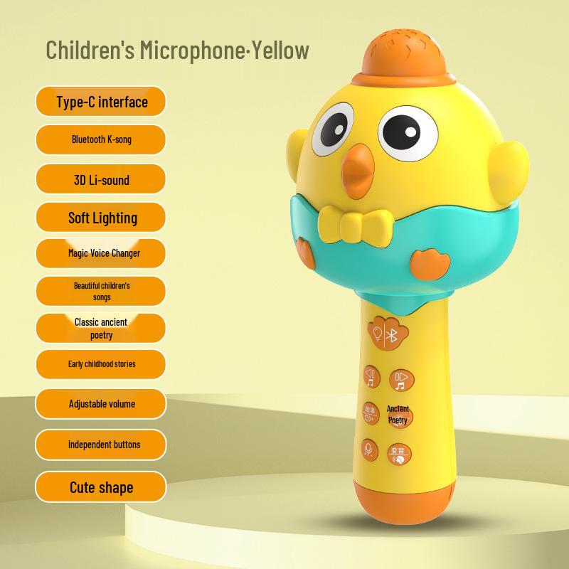 

Беспроводной Bluetooth Караоке Микрофон и Динамик для Детей: Игрушка «Всё в одном» для пения для девочек