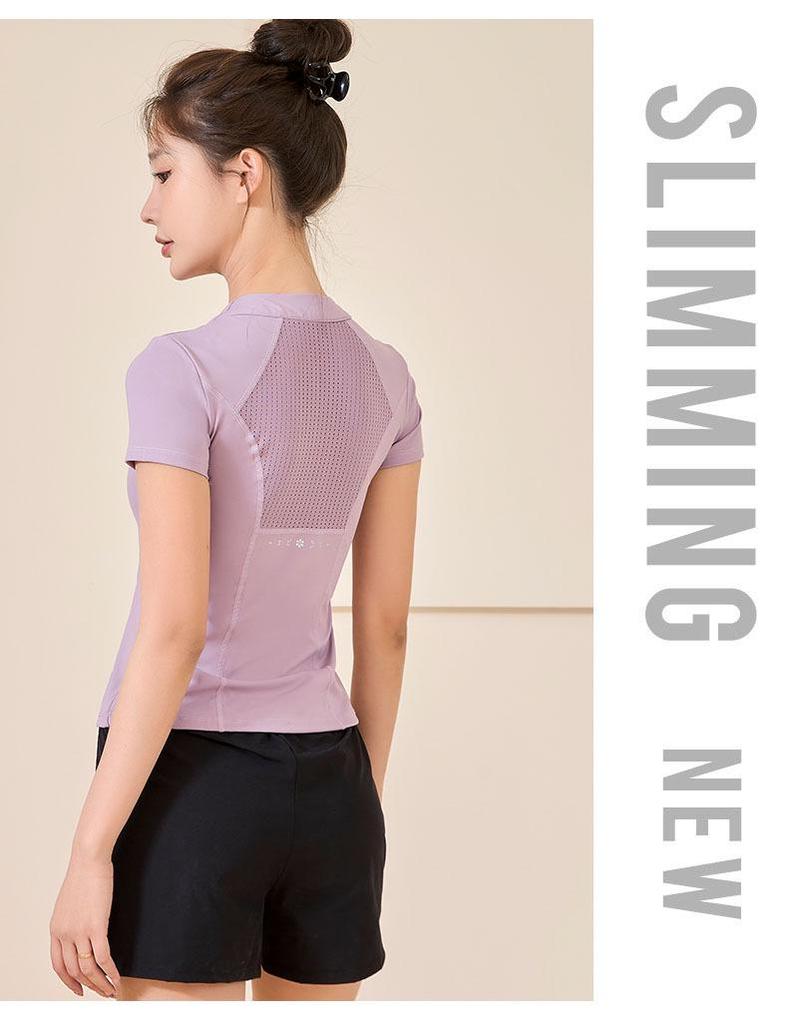Breathable Summer Workout T-shirt for Running, Gym, and Yoga