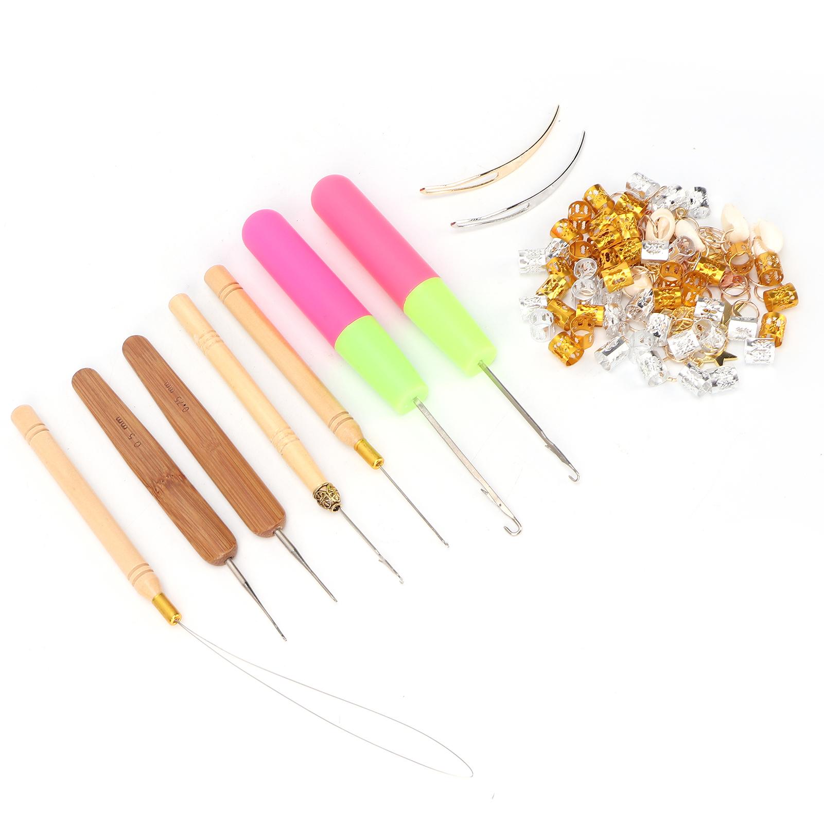 

Набор крючков для дредов, крючок-игла и бусины для волос, украшения для укладки волос