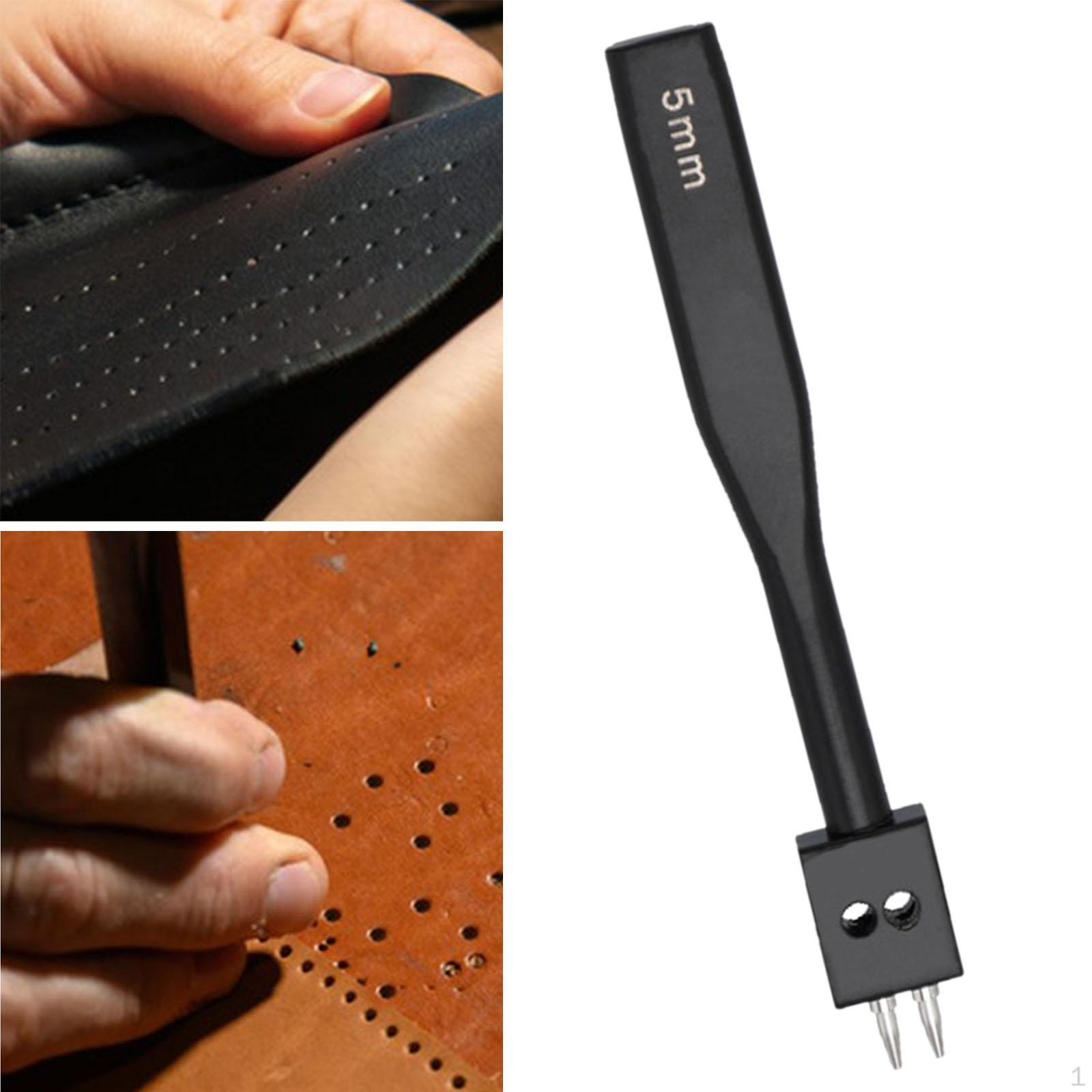 

Инструмент для прокалывания кожи с зубцами 5 мм, удобная ручка, вспомогательные инструменты, прочный круглый дырокол 4 Tooth