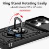 Suitable for Xiaomi Redmi Note 10 11 13 14 Pro Phone Case Car Magnetic Ring Bracket Sliding Camera Lens Armor Shockproof Case