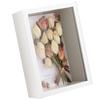 Wooden 3D Wall and Tabletop Photo Frame with Hollow Design, Dried Flower, and Butterfly Specimen.