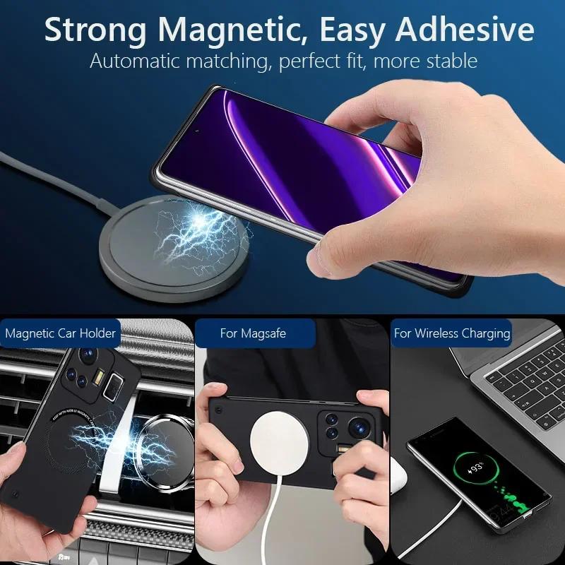 Bezrámečkový magnetický pro Magsafe tenký kryt pro Realme GT Neo 5 Neo5 240W 5G bezdrátové nabíjení tvrdý zadní kryt