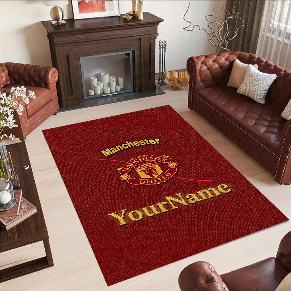 Manchester Customize Text Area Rug Suitable for Foyer Hallway Outdoor Dining Room Anti-slip Rug Office home decor Perfect Birthday/Christmas Gift Idea