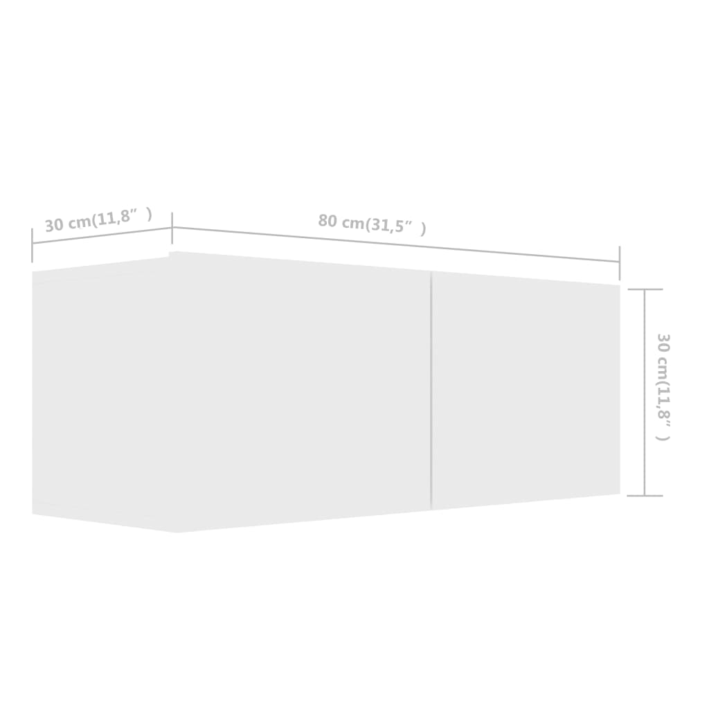 Vidaxl 7-Cz. TV Cabinet Set, White, Wood-Based Material