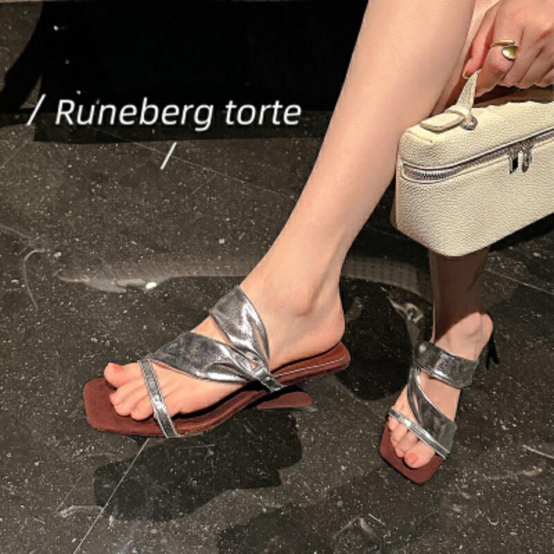 

Пляжные шлепанцы лето новый сладкий ветер перекрестные ремешки уличные шлепанцы женские лето 35