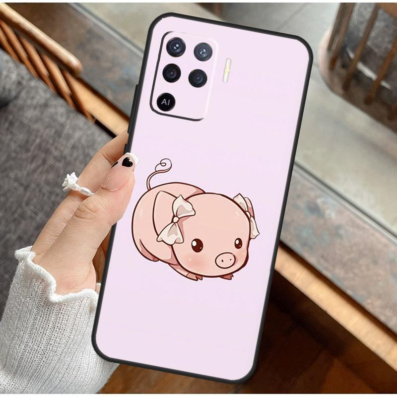 Adorable Cute Pigs Piglets Phone Case For Oppo A16 A76 A78 A96 A58 A18 A38 A98 A17 A77 A80 A40 A60 A74 A94 A54 A15 A57S