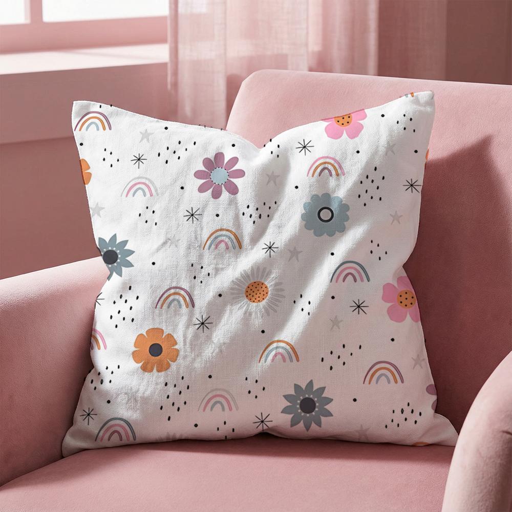 Cute Texture Cushion Cover MultiScene Pillow Cover for Home Car Reversible Soft Durable for Daily Use