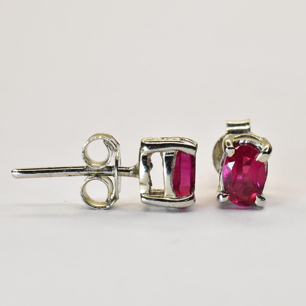 Natural Pink Sapphire Earring 9.1 ct 925 Sterling Silver Oval Cut Gems September Birthday Birthstone
