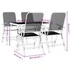 VidaXL Garden Dining Set 5 Pcs Anthracite Metal Mesh 3211820