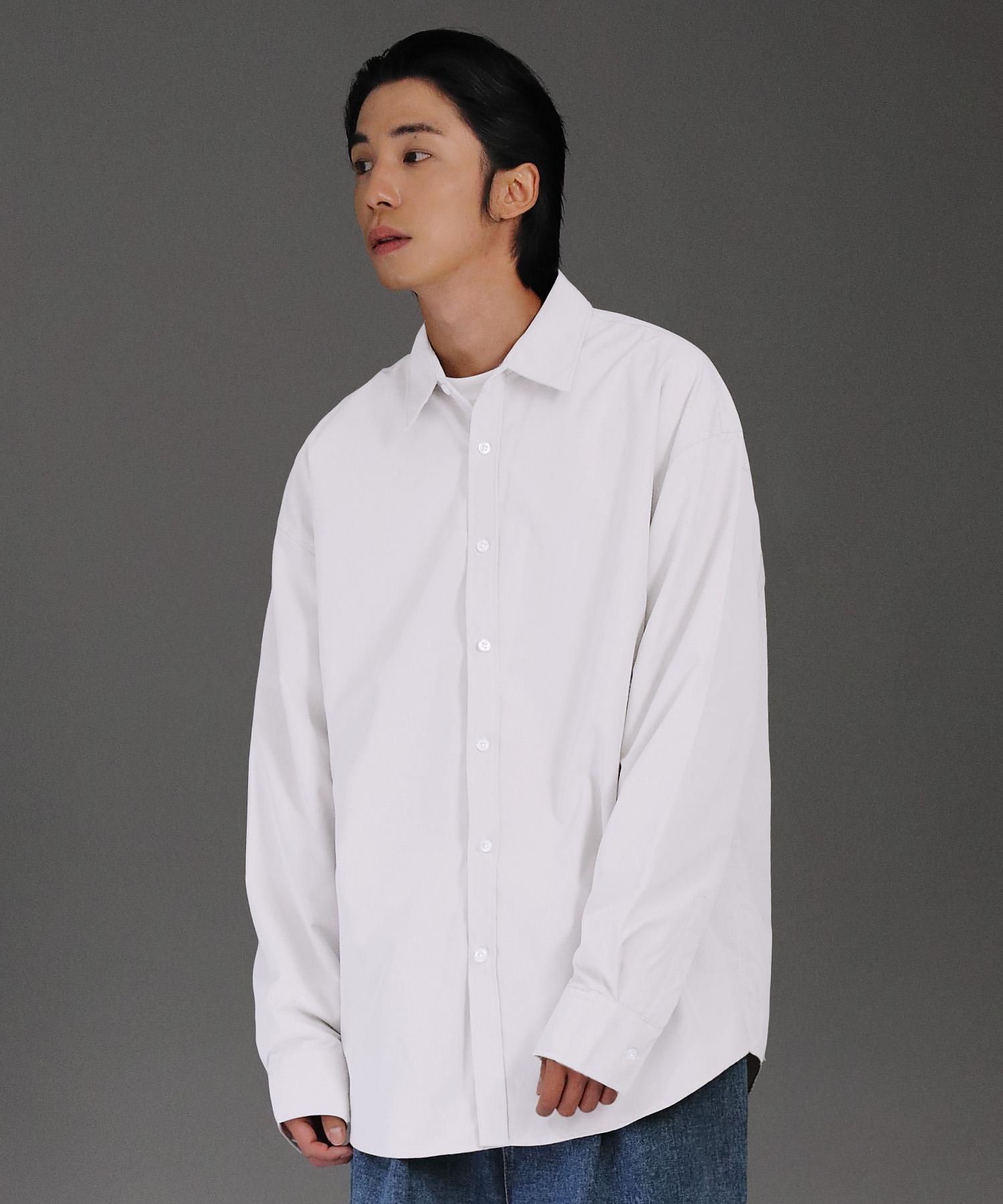 Johnny West Cotton Mix Shirts [Over Fit] (Cream) 48(95)