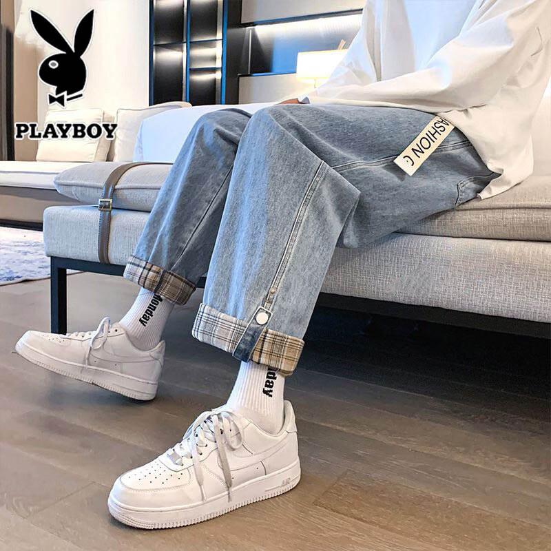 PLAYBOY Men s Relaxed Straight Fit Casual Jeans S (27/28)