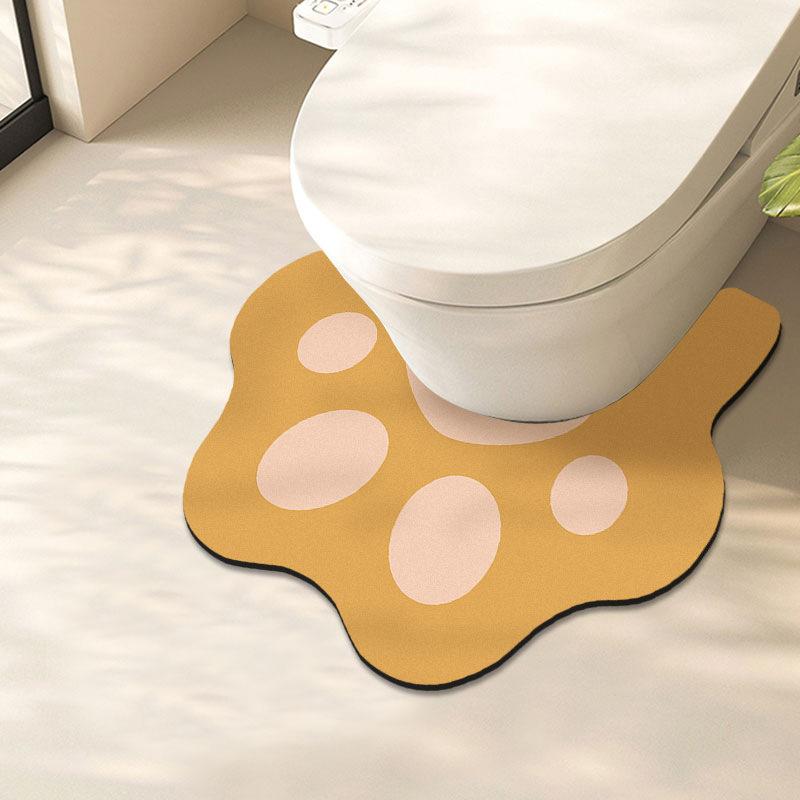 Bathroom Bathroom Door Mat Absorbent Diatom Mud Soft Pad Toilet Quick-drying Anti-slip Pad Toilet U-shaped Foot Pad