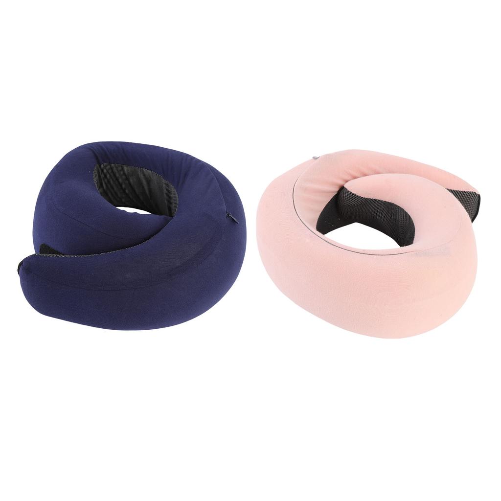 Memory Foam Travel Neck Pillow U Shaped Portable Neck Support Pillow with Adjustable Hook and Loop F