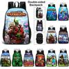 Minecraft School Bag Double-sided Backpack For Students With Decompression Feature