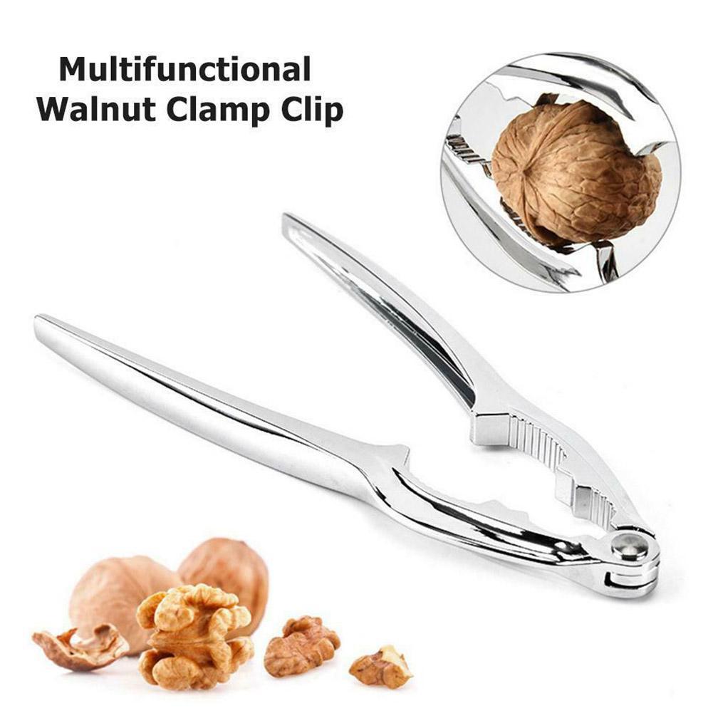 Stainless Steel Nutcracker Sheller Walnut Nut Cracker Accessories Pecan Chestnut Clip Kitchen G U5A9