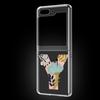 Art Initial Letter A To Z Pink Flowers Phone Case For Samsung Galaxy Z Flip 5 3 4 Folding Shell For Samsung Z Flip3 Flip4 Cover