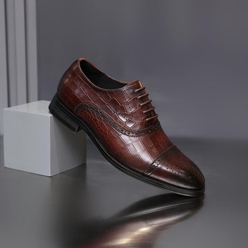 

Модная золотая саженка, ретро, резные кожаные броги, мужские, из натуральной кожи, повседневные оксфорды, животный узор, мужская деловая обувь для платья 44 коричневый