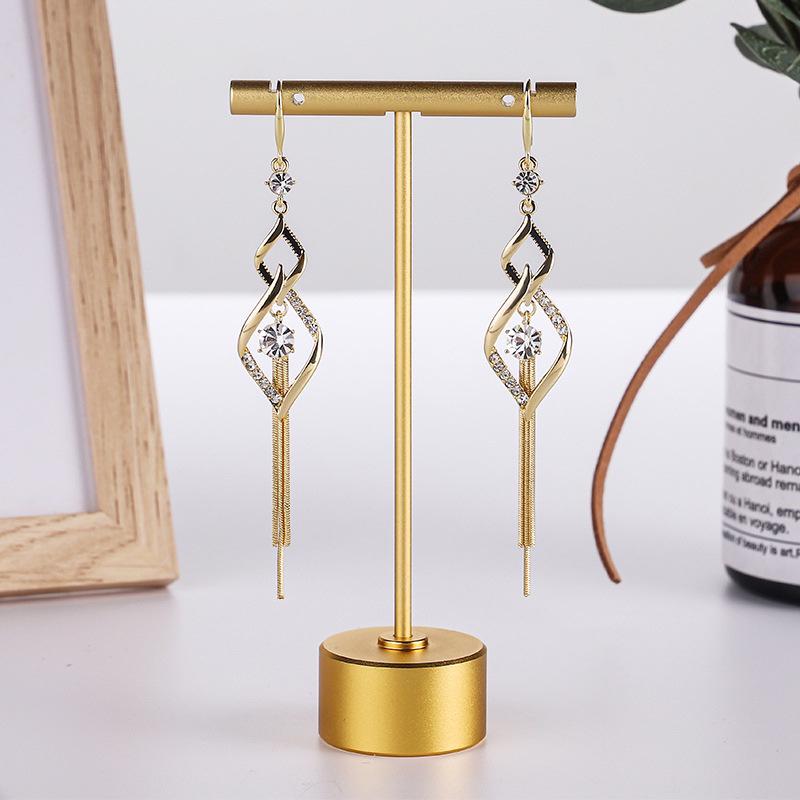 S925 Silver Needle Rhombus Drop Earrings - Long, Geometric, High-End Fashion for Women 2023