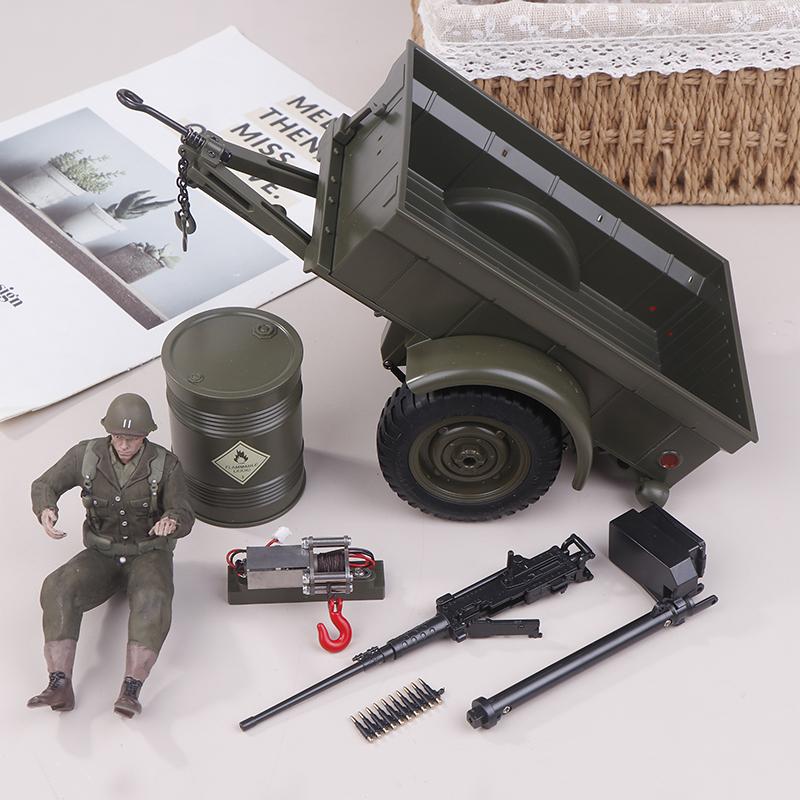 Jjrc C8815 Upgrade Teile Anhänger Soldat Winde Maschinengewehr Ölfass Original Zubehör Für C8815 Rc Auto Upgrade Zubehör