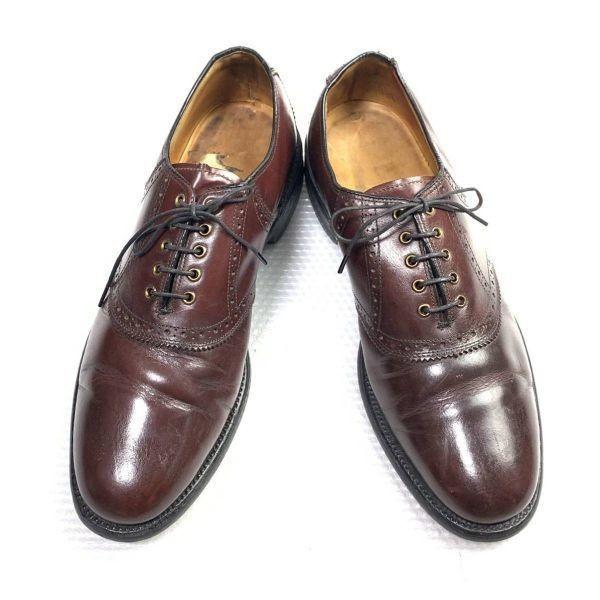 USA/Vintage/Unbekannter Hersteller/Goodyear Welt Saddle Schuhe Wholecut/8.5 D/B/25.5-26.5cm/Rotbraun/(GEBRAUCHT)