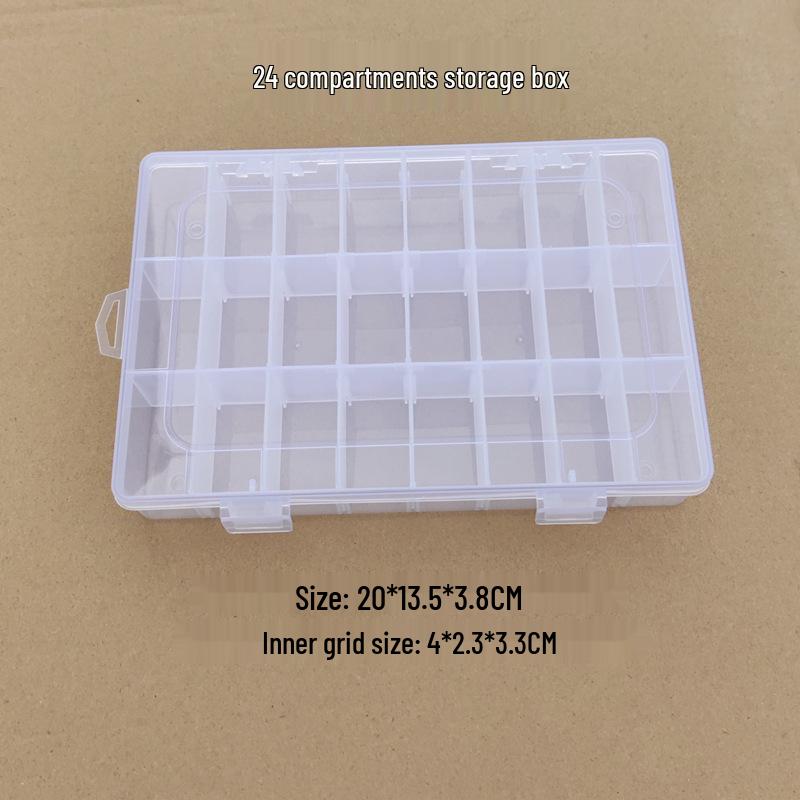 

Прозрачный съемный бокс для хранения аксессуаров для ногтей с 15 отделениями