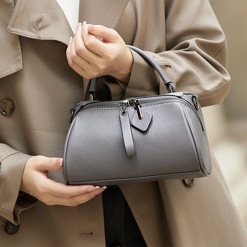 Limited New Genuine Leather Winter Women's Fashion Business Boston Top Handle Tote