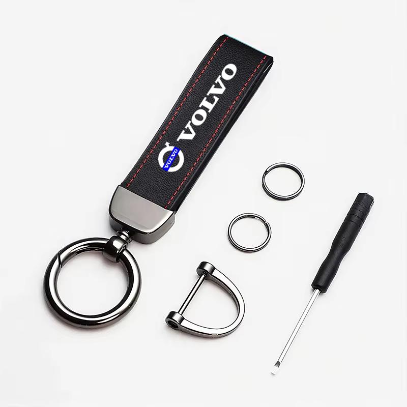 Car Logo Tire Valve Stems Cap Keychain Style Wheel Air Valve Cover For Volvo Xc60 Xc90 V40 V60 S60 V50 V90 S80 C40 XC40 V70 XC70