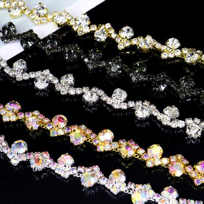 87cm Funkelnde Kralle Strass-Borte für Elegantes Damen-Abendkleid Braut Hochzeitskleid DIY Nähdekoration Kristallkette