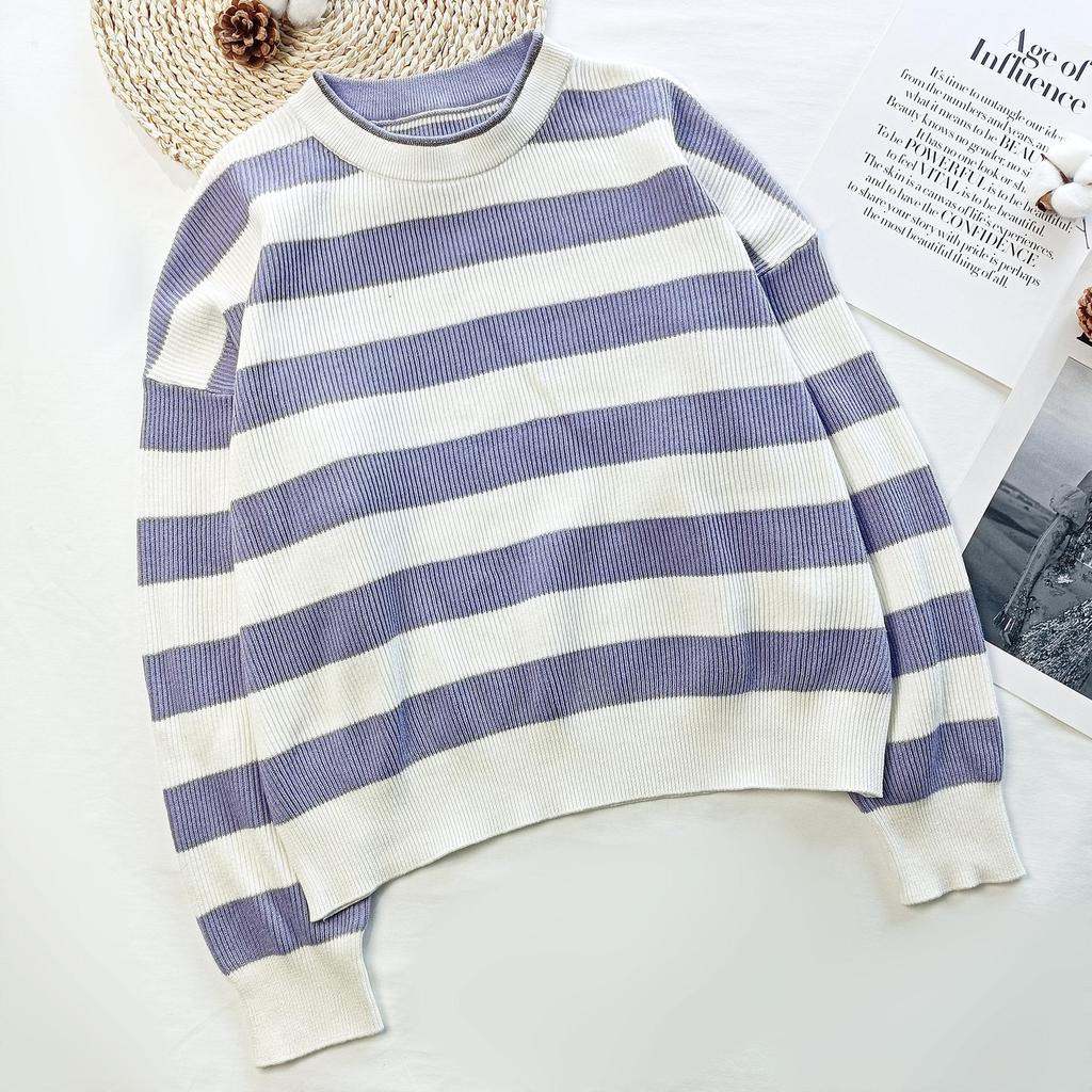 YIJIAN Women's Casual Striped Knit Sweater - Spring Fashion Staple