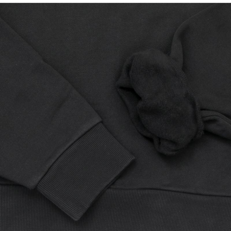 Entire Studio Es2126wb  Box Crew Attached Black  Box Universal Sweatshirt