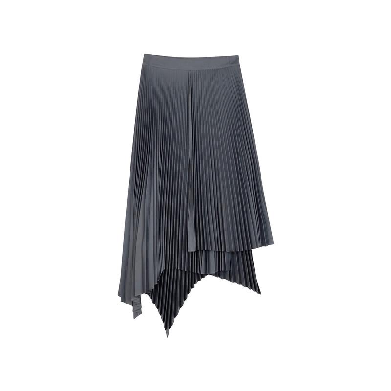 LESS 2024 Winter Slim Straight Mid-Length Skirt