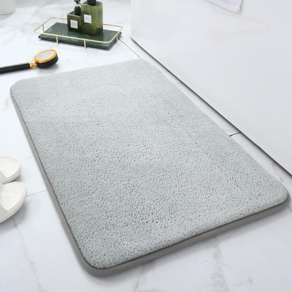 Fleece Engraving Bathroom Thickening Mat Bath Non-slip Carpets In Wash Basin Bathtub Side Floor Rug Shower Room Doormat Memory Foam 3D Pad