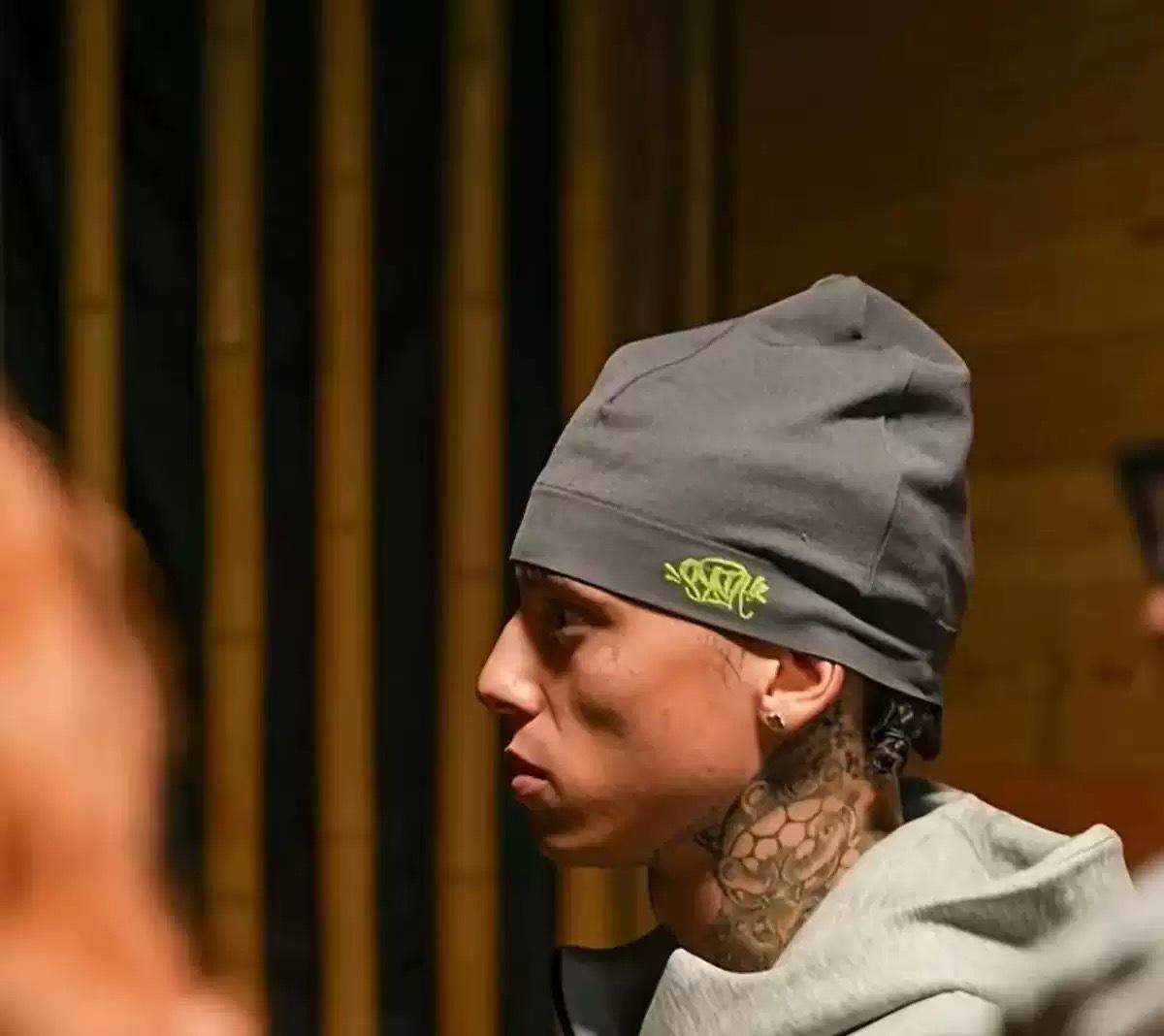 Europäische & Amerikanische Trendige Bestickte Totenkopf Strickpullover Mütze - Street Hip Hop Stil gray