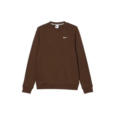 Düz Renk Rahat Yuvarlak Yaka Kazak Sweatshirt Erkek Üstler Kakao 623459-259