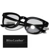 Bliss Leather, Full Model, Small Face Effect, Wellington Date Glasses, Black Rim, Sunglasses, Eye
