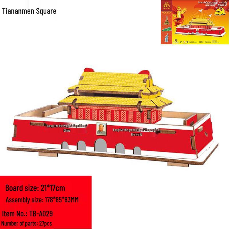 2021 New Wooden 3D Jigsaw Puzzle: DIY Creative Model for Children's Education