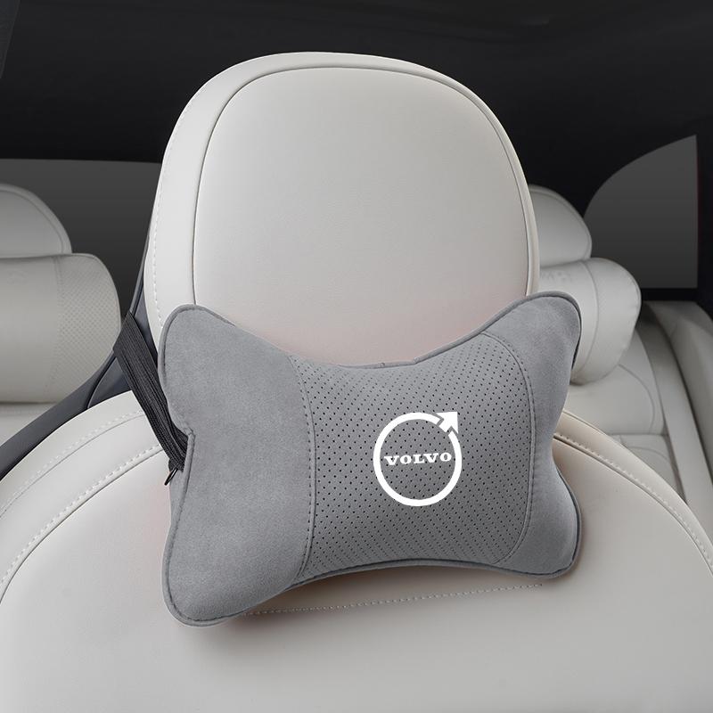 Car Seat Headrest Auto Logo Neck Spine Protect Pillow For Volvo V60 XC90 S60 C30 XC60 V50 V70 S90 XC40 S80 V90 EM90 C40 S40 S80L